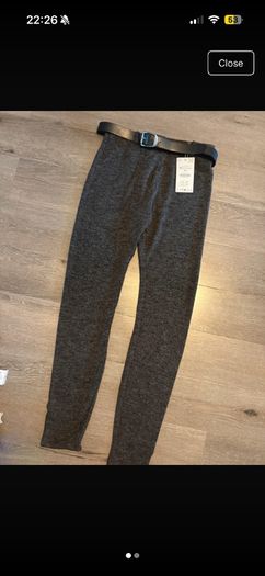 zara leggings with belt