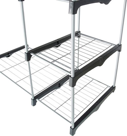 _Amazon Basics Double Rod Freestanding Closet, Silver