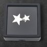 Vintage Signed 925 Sterling Silver Double Star Charm Image 2