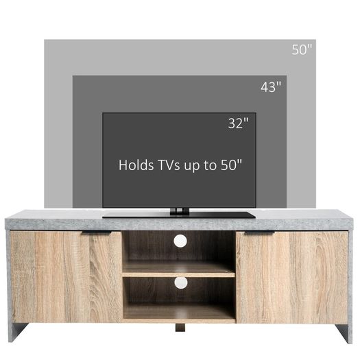 Modern Wooden TV Stand, 120Lx40Wx44cm Grey (FREE POSTAGE)