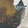 Sculpture Of A Sitting Lady (32cm, 4kg) - Bronze, Marble, Signed Image 10