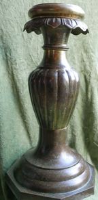 Antique Heavy Large Oil Lamp Holder, Candle Holder made of Brass