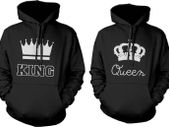 Matching Couple UNISEX Hoodies - King and Queen Couple Set