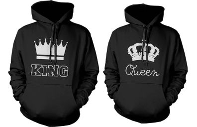 Matching Couple UNISEX Hoodies - King and Queen Couple Set