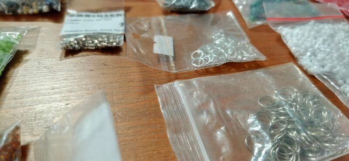 Assortment of beads for jewelry making