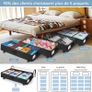 Brand New Underbed Storage with Wheels, 50L Underbed Storage Box with PVC Lid, Image 3