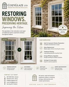 Sash Window Restoration & Glazing | CozyGlaze Irel