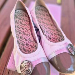 Hirica Leather and Patent Ballet Flats, Size 4 UK, 37 EU, AV