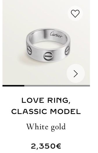 White gold Cartier Love Ring