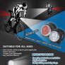 Bike Light Set, Super Bright USB Rechargeable Waterproof Mountain Road Safety & Easy Mount LED Bicycle Lights, USB Cycling Front & Rear Light Image 5