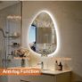 Bathroom Mirror with LED Lights: 550x770mm Asymmetrical Wall Mirror with Dimmable 3 Colour Image 3