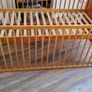 Wooden Oak Cot Bed With Mattress Image 3