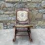 Antique mahogany Folding Rocking Chair. Image 7