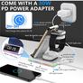 5-in-1 15w Magnetic Wireless Charger With Flashy Atmosphere Light/digital Clock Image 3