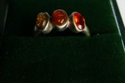 Vintage Sterling Silver 925 Ring with Amber size L1/2 - 2,8g