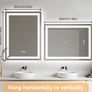 LED Bathroom Mirror 60x80cm Bluetooth Antifog Dual LED Light Memory Function Image 2