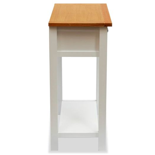 End Table 50x32x75 cm Solid Oak Wood