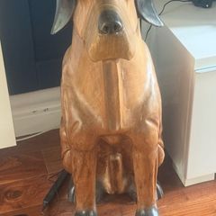 solid timber dog