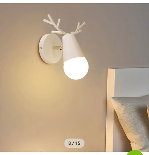 Set of two Kids room dear wall lamp scandi style light