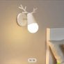 Set of two Kids room dear wall lamp scandi style light Image 3