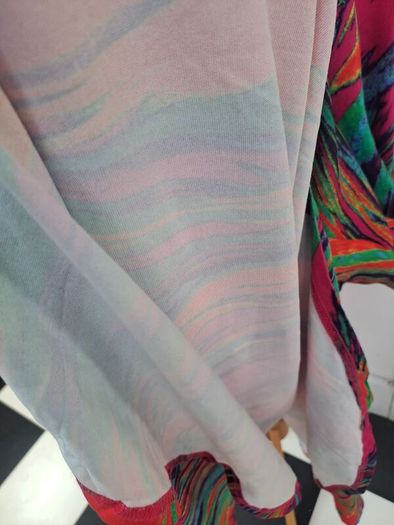 Maxi multicoloured summer dress with pockets