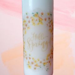 Spring easter decorative pillar candle home table decor