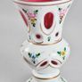 Beautiful Bohemian pink glass overlay vase Image 3
