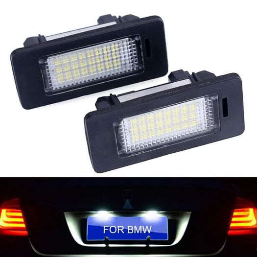 2PCS For BMW E39 E60 License Plate Light 6000k White No Error Led Number