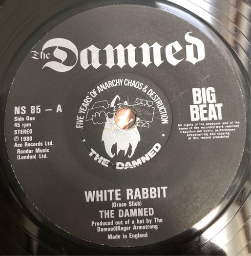 The Damned - White Rabbit (1983) 7"