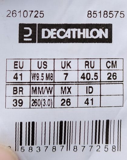 climbing shoes UK 5 and UK 7.