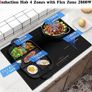 Plug-in Induction Hob 60CM 4 Zone, Plug in Electric Hob 13 amp 4 ring, 2800W Electric Induction Hob 220V, Cooking Hob 60CM with Flexible Zone Image 4