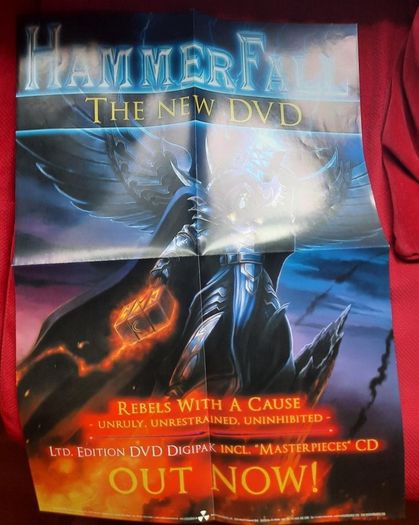 HAMMERFALL - Official Nuclear Blast double sided poster for Master Pieces & Rebels without a Cause DVD release