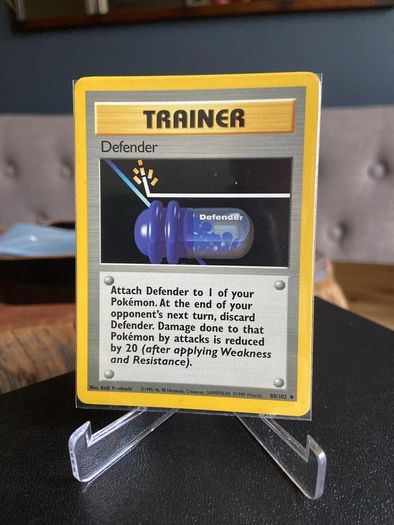 Pokemon Base set Defender 80/102 Near Mint Condition