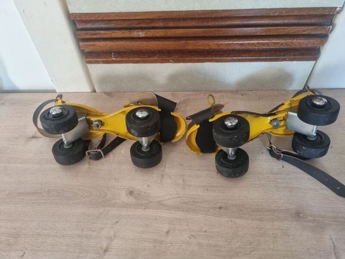 Vintage 1960s Lace Up Junior Roller Skates