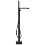 Freestanding Bathtub Faucet Black Stainless Steel 90 cm Image 2