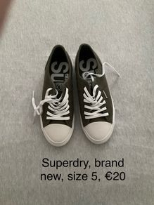 Superdry trainers, brand new, size 5
