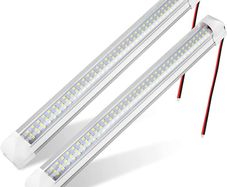12V Interior LED Light Bar, 108 LED Universal Strip Light with ON/OFF Switch, White Lamp for Van Car Auto Camper Bus Caravan Boat Motorhome Kitchen Bathroom (2 Pack)