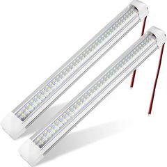 12V Interior LED Light Bar, 108 LED Universal Strip Light with ON/OFF Switch, White Lamp for Van Car Auto Camper Bus Caravan Boat Motorhome Kitchen Bathroom (2 Pack)