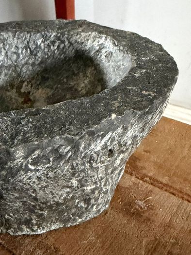 Rustic Stone Mortar & Wooden Pestle