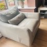 Ez Living Silver grey leather 3 seater/armchair Image 4