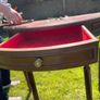 Half moon side table antique Image 2