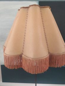 vintage 1940s fringed  lampshade