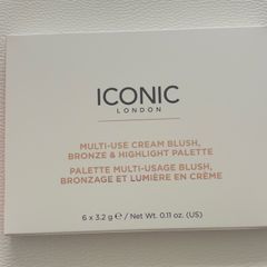 Iconic London Multi-Use Cream Blush, Bronze & Highlight Palette 6 x 3.2g
