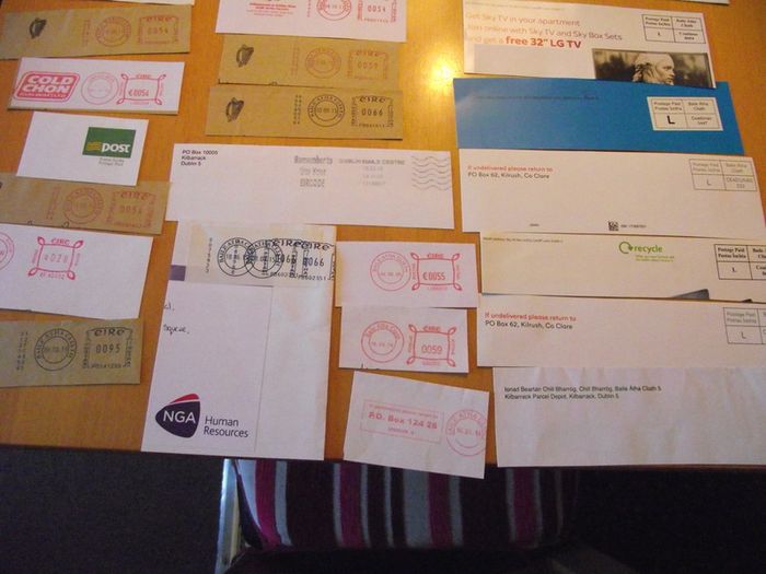 Big lot of cut pieces with Irish postmarks