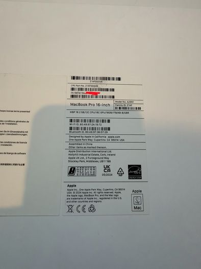 Macbook Pro 16" M3 18GB; 1TB
