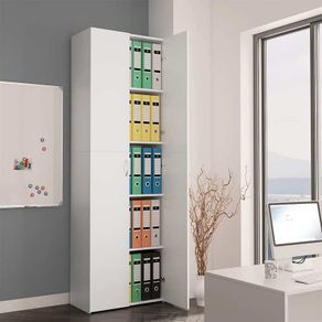 Office Cabinet White 60x32x190 cm Chipboard