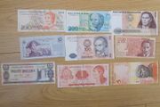 Lot of 9 World Banknotes.Uncirculated.N0.1.