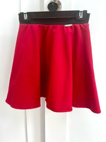 Girls skirt red with black elastic waist band