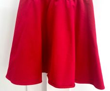 Girls skirt red with black elastic waist band