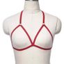 The Trinity Strapped Bralette  Scarlet Red Image 3